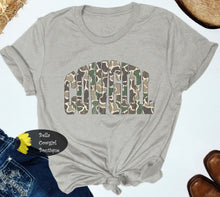 Load image into Gallery viewer, Western Camo Distressed Cowgirl Rodeo T-Shirt
