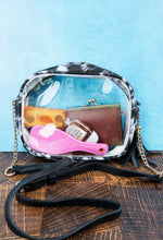Load image into Gallery viewer, Cow Print Clear Stadium Concert Western Purse