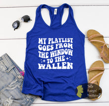 Load image into Gallery viewer, My Playlist Goes From The Window To The Wall Country Music Western Women's Tank Top