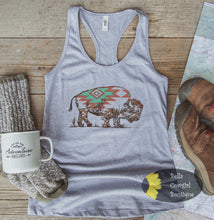 Load image into Gallery viewer, Aztec Buffalo Western Women's Tank Top