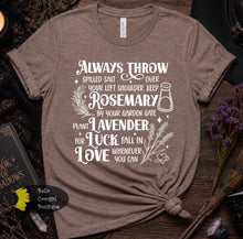 Load image into Gallery viewer, Always Throw Spilled Salt Witchy Practical Magic T-Shirt