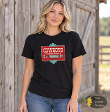 Load image into Gallery viewer, Cowboys Country Music And Ice Cold Beer Turquoise Distressed Rodeo Western T-Shirt