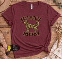 Load image into Gallery viewer, Camo Husky Mom T-Shirt
