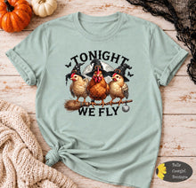 Load image into Gallery viewer, Tonight We Fly Country Chicken Halloween T-Shirt