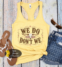 Load image into Gallery viewer, We Do Don't We Steer Skull Western Country Music Women's Tank Top