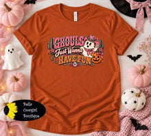 Load image into Gallery viewer, Ghouls Just Wanna Have Fun Cowgirl Ghost Western Halloween T-Shirt