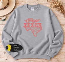 Load image into Gallery viewer, Choosin' Texas Pink Country Music Concert Sweatshirt