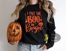 Load image into Gallery viewer, I Put The Boo In Boujee Halloween Sweatshirt