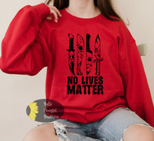 Load image into Gallery viewer, No Lives Matter Funny Horror Film Halloween Sweatshirt