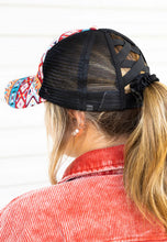 Load image into Gallery viewer, Highland Ridge Aztec Ponytail Hat