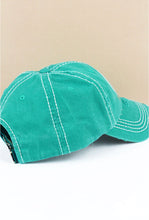 Load image into Gallery viewer, Turquoise Thankful And Blessed Pumpkin Fall Thanksgiving Distressed Hat