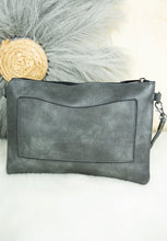 Load image into Gallery viewer, Boho Charcoal Leather Western Crossbody Bag