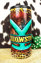 Load image into Gallery viewer, Wild West Yellowstone Skinny Can Hard Koozie