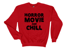 Load image into Gallery viewer, Horror Movie And Chill Halloween Sweatshirt