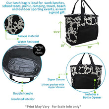 Load image into Gallery viewer, Cow Print Western Cooler Tote With Lid