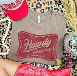 Howdy Cowboy Western Vintage T-Shirt