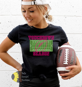 Touchdown Season Preppy Football Women's T-Shirt