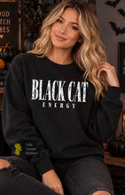 Load image into Gallery viewer, Black Cat Energy Halloween Sweatshirt
