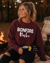Load image into Gallery viewer, Bonfire Babe Campfire Outdoors Fall Sweatshirt
