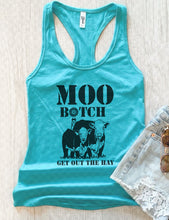 Load image into Gallery viewer, Moo B*tch Get Out The Hay Cow Western Women&#39;s Tank Top
