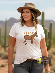 Bad Ass Donkey Western Punchy T-Shirt