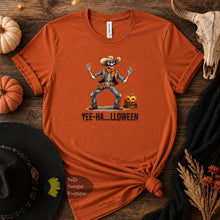 Load image into Gallery viewer, Yee-Halloween Western Cowboy Skeleton T-Shirt
