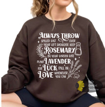 Load image into Gallery viewer, Always Throw Spilled Salt Over Your Left Shoulder Witchy Magic Sweatshirt
