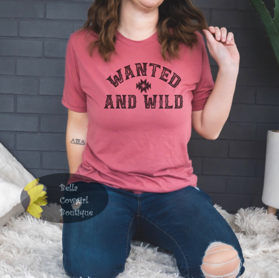 Wanted And Wild Western Punchy T-Shirt