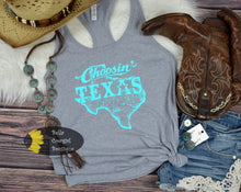 Load image into Gallery viewer, Choosin' Texas Turquoise Country Music Western Women's Tank Top

