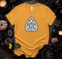 Load image into Gallery viewer, Summoning My Last Fck Ouija Board Funny Halloween T-Shirt
