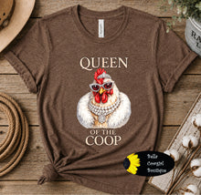 Load image into Gallery viewer, Queen Of The Coop Glam Hen Western Bougie Chicken T-Shirt
