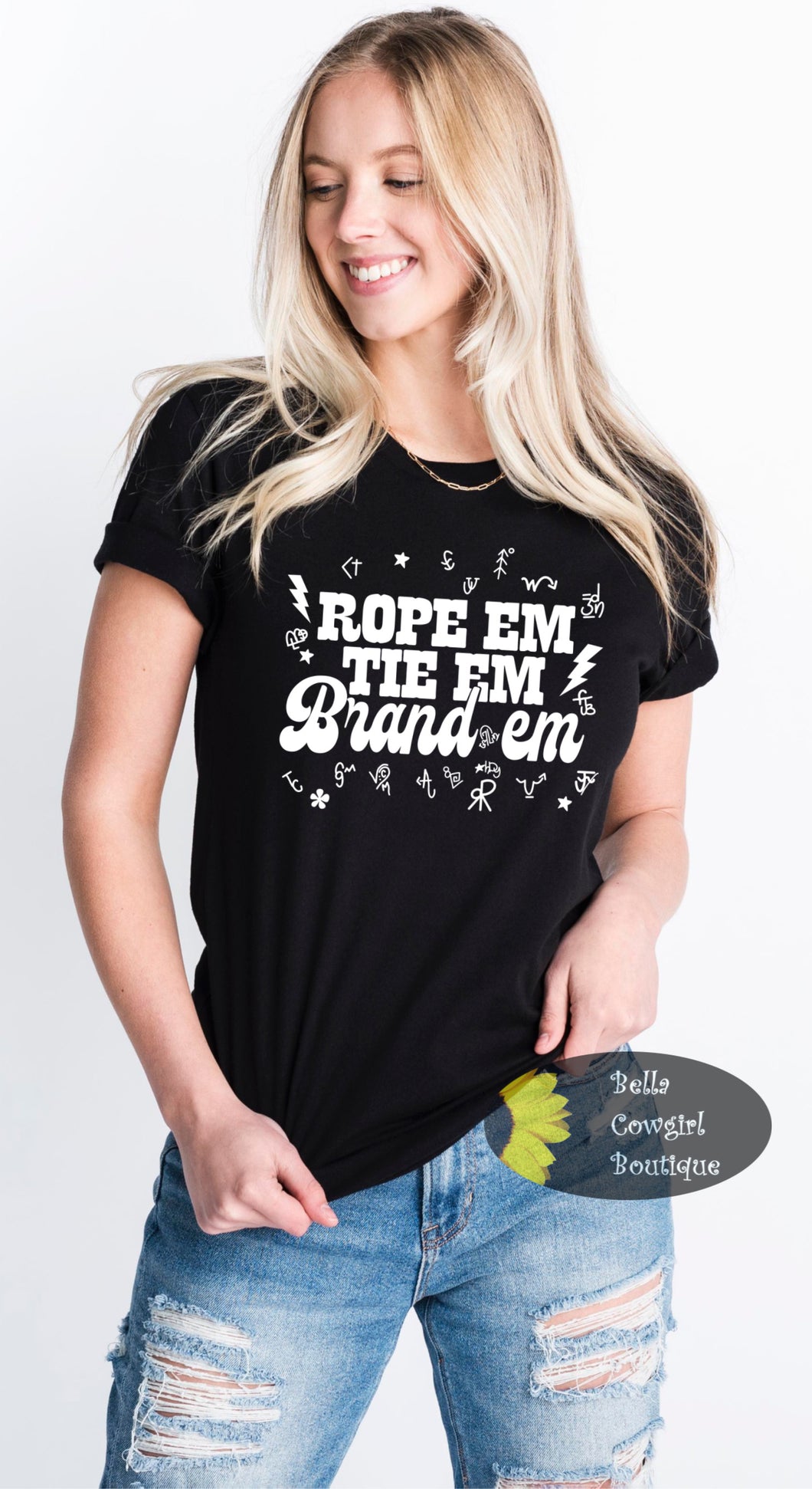 Rope Em Tie Em Brand Em Western T-Shirt