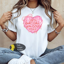 Load image into Gallery viewer, You Look Like you Love Me Heart &amp; Bow Country Music Concert T-Shirt
