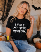 Load image into Gallery viewer, I Myself Am Strange And Unusual Beetlejuice Halloween T-Shirt
