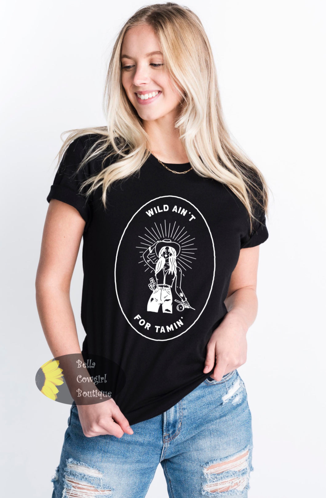 Wild Ain't For Tamin' Cowgirl Western Women's T-Shirt