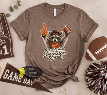 Load image into Gallery viewer, I'm Only Here For The Concession Stand Funny Raccoon Football T-Shirt
