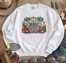 Load image into Gallery viewer, Somewhere South Of Sanity Country Music Concert Western Sweatshirt
