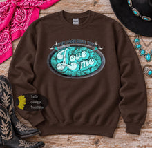 Load image into Gallery viewer, You Look Like You Love Me Turquoise Country Music Concert Sweatshirt
