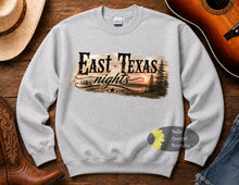 Load image into Gallery viewer, East Texas Nights Country Music Sweatshirt
