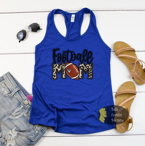 Football Mom With Leopard Women's Tank Top