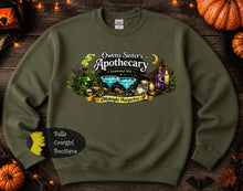 Load image into Gallery viewer, Owens Sister's Apothecary Halloween Witch Practical Magic Sweatshirt
