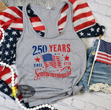 Load image into Gallery viewer, 250 Years Since 1776 Semi-Quincentennial America's Birthday July 4th Patriotic Women's Tank Top
