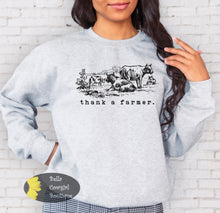 Load image into Gallery viewer, Thank A Farmer Country Cow Sweatshirt
