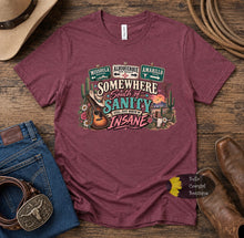 Load image into Gallery viewer, Somewhere South Of Sanity Country Music T-Shirt
