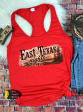 Load image into Gallery viewer, East Texas Nights Country Music Women's Tank Top
