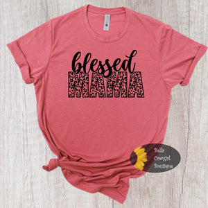 Blessed Leopard Mama Mother's Day T-Shirt