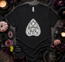 Load image into Gallery viewer, Summoning My Last Fck Ouija Board Funny Halloween T-Shirt

