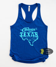 Load image into Gallery viewer, Choosin' Texas Turquoise Country Music Western Women's Tank Top
