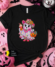 Load image into Gallery viewer, Boujee Cowgirl Pumpkin Spice Ghost Halloween T-Shirt
