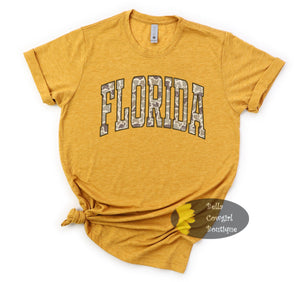 Distressed Country Camo Florida T-Shirt